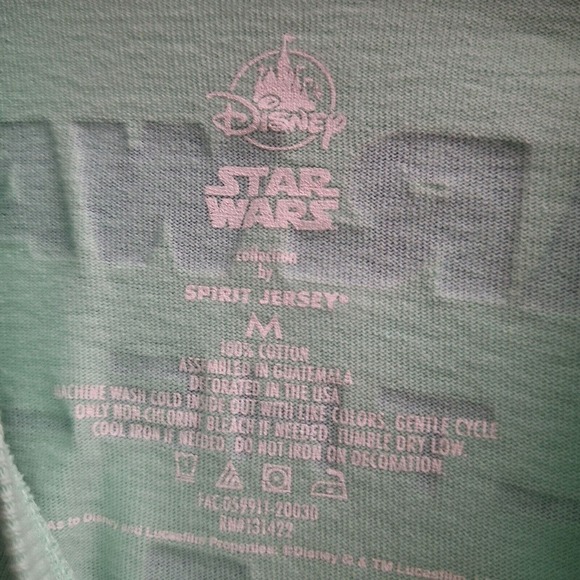 Star Wars Mandalorian Spirit Jersey Medium Green Disney Resort Long Sleeve Grogu - Picture 3 of 3
